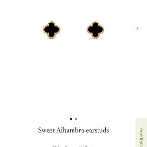 Van Cleef & Arpels Alhambra Black Gold Earrings